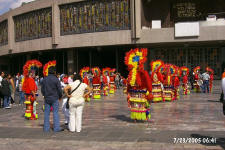 Dancers in front of Basilica de Guadalupe